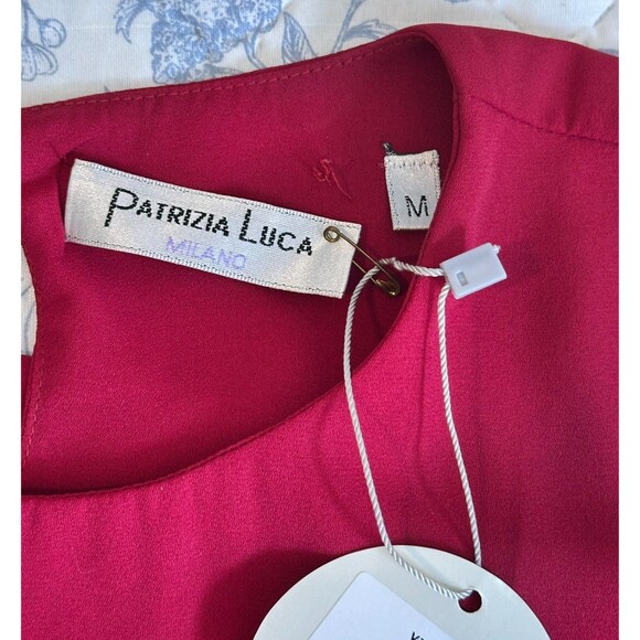 Burgandy Patrizia Luca Milano Blouse Womens Long Sleeve Size Medium BNWT * - Picture 8 of 9
